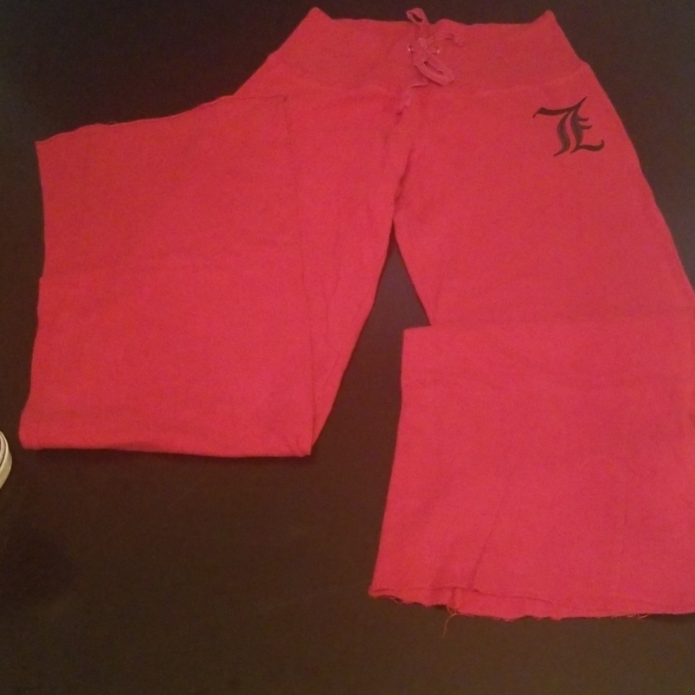 Wet seal red lounge pants wide leg
